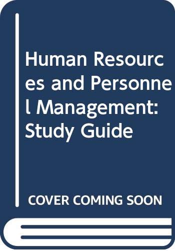 Book Human Resources and Personnel Management: Study Guide free