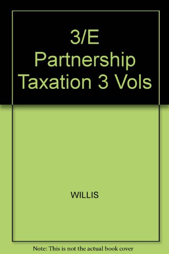 Book Partnership Taxation (tax And Estate Planning Series) free