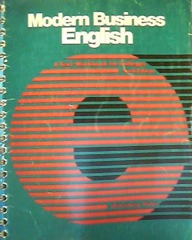Book Modern Business English: A Text-workbook For Colleges free