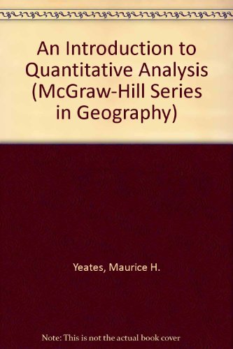 Book An Introduction to Quantitative Analysis in Human Geography (McGraw-Hill Series in Geography) free