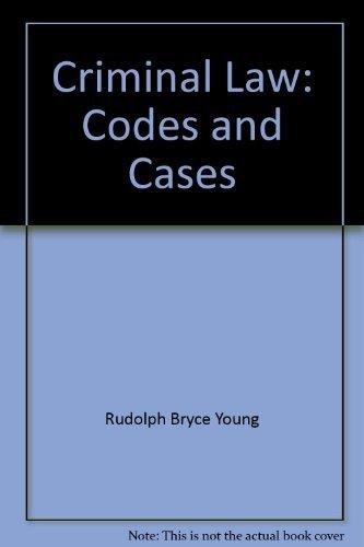 Book Criminal Law: Codes And Cases free