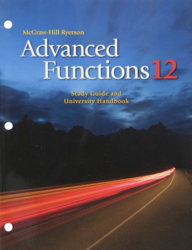 Book Advanced Functions 12 Study Guide and University (Laurissa werhun) free