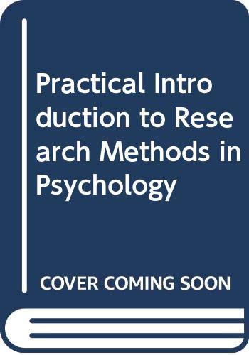 Book A practical introduction to research methods in psychology free