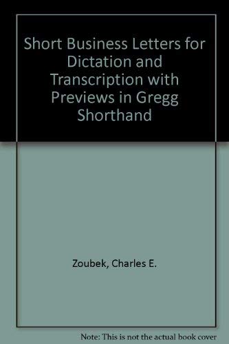 Book Short Business Letters for Dictation and Transcription With Previews in Gregg Shorthand (McGraw-Hill Series in Social Psychology) free