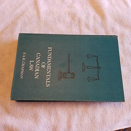 Book Fundamentals Of Canadian Law free