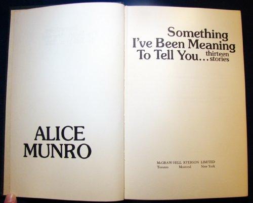 Book Something I've been meaning to tell you...;: Thirteen stories free