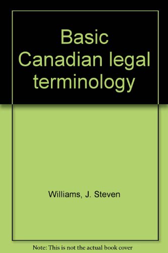 Book Basic Canadian legal terminology free