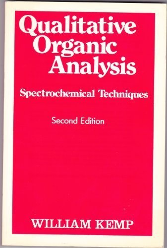 Book Qualitative Organic Analysis: Spectrochemical Techniques free