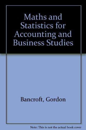 Book Maths and statistics for accounting and business studies free