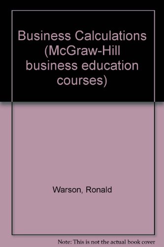 Book Business Calculations (mcgraw-hill Business Education Courses) free