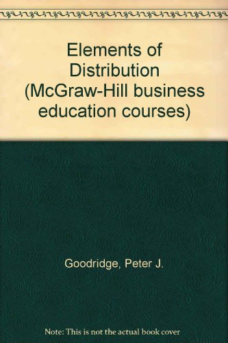 Book Elements of distribution (McGraw-Hill business education courses) free