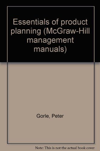 Book Essentials of product planning (McGraw-Hill management manuals) free