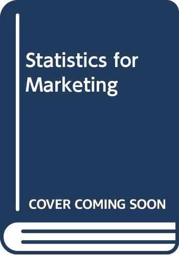 Book Statistics for marketing (The McGraw-Hill marketing series) free