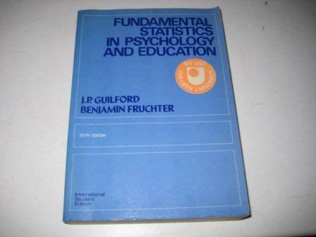 Book Fundamental Statistics in Psychology and Education (Psychology Series) free