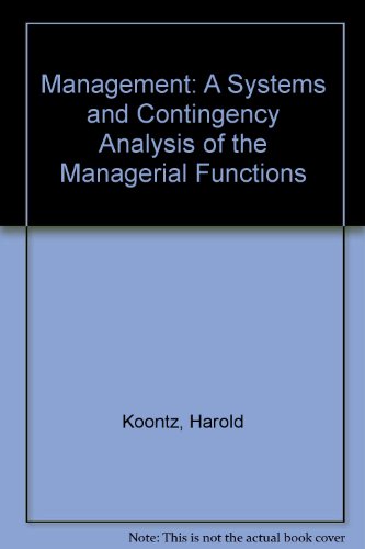 Book Management: A Systems and Contingency Analysis of the Managerial Functions free