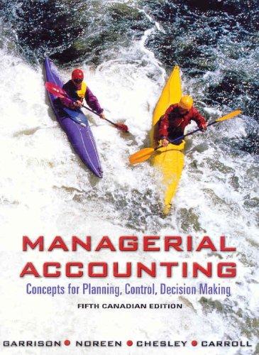 Book Managerial Accounting : Concepts for Planning, Control, Decision Making free