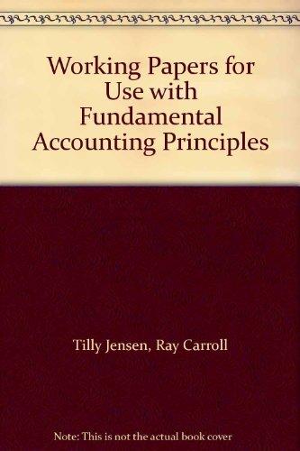 Book Working Papers for Use with Fundamental Accounting Principles free
