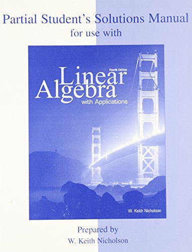 Book Student Solution Manual For Use With Linear Algebra With Applications free
