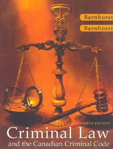 Book Criminal Law and the Canadian Criminal Code free