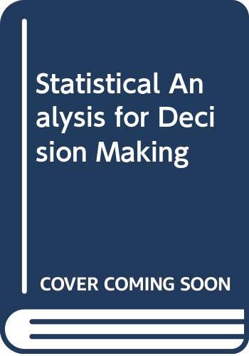 Book Statistical Analysis for Decision Making free