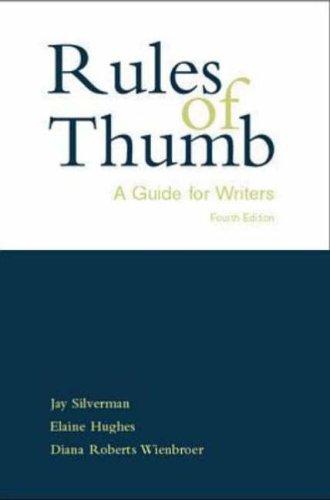 Book Rules of Thumb: A Guide for Writers free