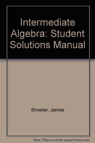 Book Student's Solutions Manual to Accompany Intermediate Algebra free