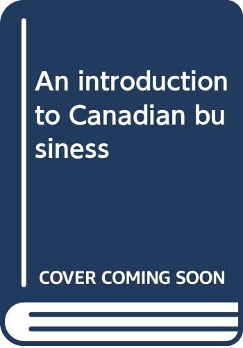 Book An introduction to Canadian business free