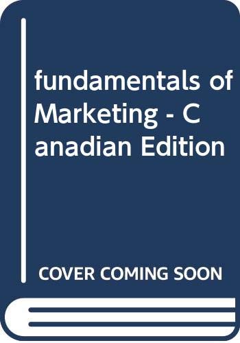 Book Fundamentals Of Marketing - Canadian Edition free