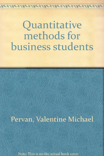 Book Quantitative Methods For Business Students free