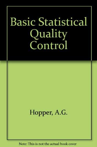 Book Basic Statistical Quality Control free