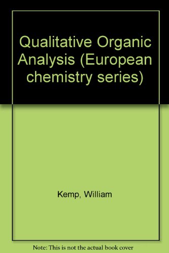 Book Qualitative Organic Analysis (European chemistry series) free