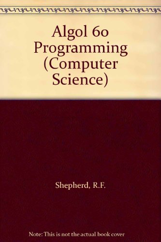 Book Algol 60 Programming (computer Science) free