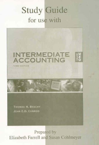 Book Study Guide for use with Intermediate Accounting, Volume 1 free
