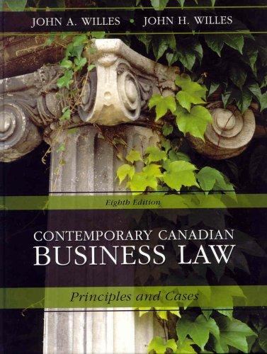 Book Contemporary Canadian Business Law, Eighth Edition free
