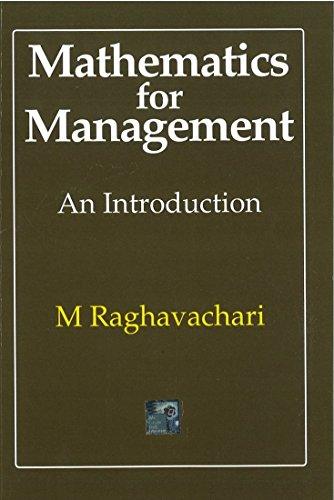 Book Mathematics For Management : An Introduction free