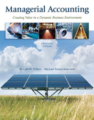 Book Managerial Accounting, CDN Edition free