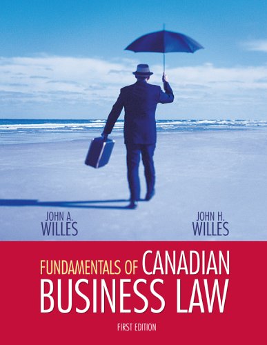 Book Fundamentals of Canadian Business Law, First Edition free