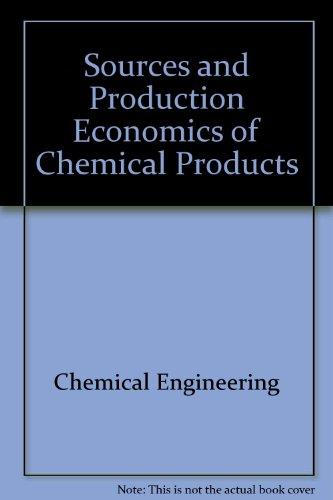 Book Sources and Production Economics of Chemical Products free
