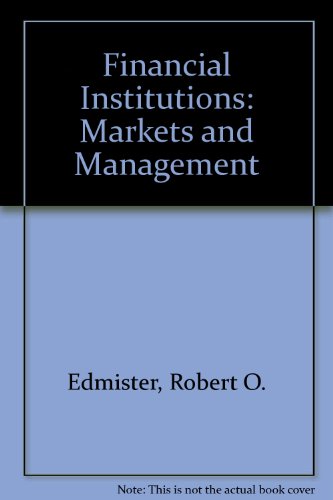 Book Financial Institutions: Markets And Management free