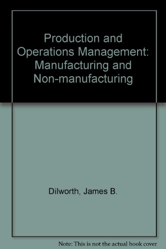 Book Production And Operations Management: Manufacturing And Non-manufacturing free
