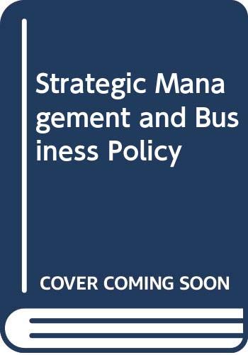Book Strategic Management and Business Policy free