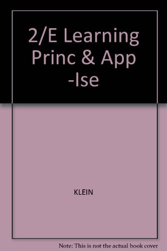 Book 2/e Learning Princ & App -ise free