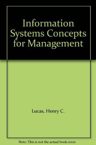 Book Information Systems Concepts for Management free