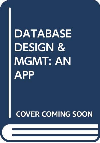 Book Data Base Design and Management: An Applied Approach free