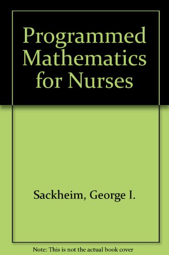 Book Programmed Mathematics For Nurses free