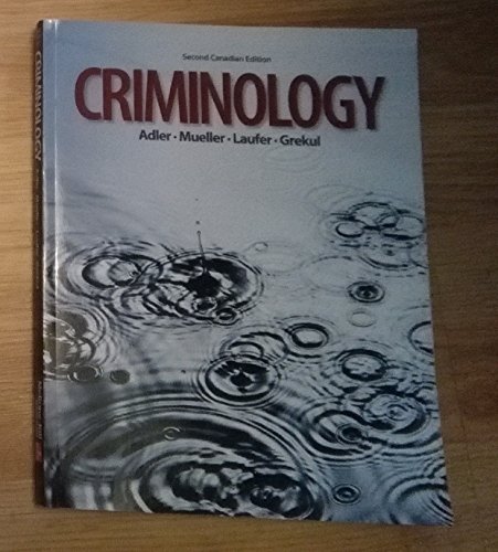 Book Criminology - Second Canadian Edition and Connect Access Card free