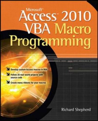 Book Microsoft Access 2010 VBA Macro Programming free