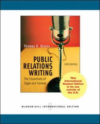 Book Public Relations Writing: The Essentials of Style and Format free