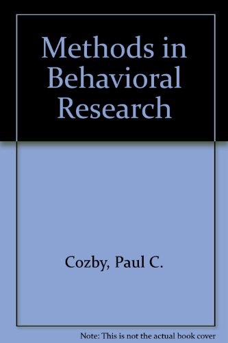 Book Methods in Behavioral Research free