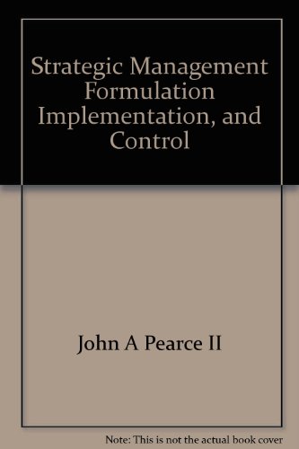 Book Strategic Management: Formulation, Implementation, and Control (10th Internation free